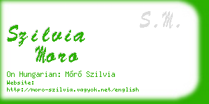 szilvia moro business card