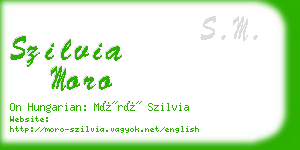 szilvia moro business card